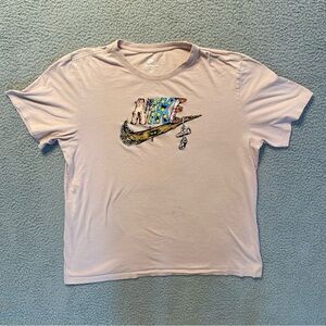 Nike The Nike Tee Fantasy Futura Graphic T-Shirt Mushroom/Tree Logo Pink Men XL